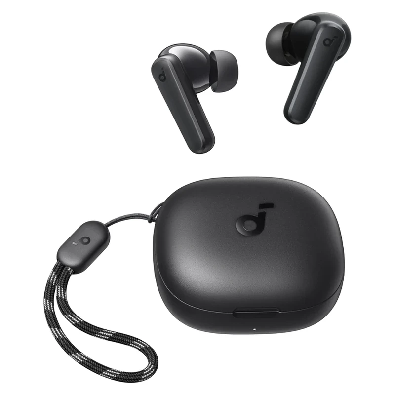 هدفون بلوتوثی انکر مدل SoundCore R50i بدون قابلیت نویز کنسلینگ، درگاه شارژ USB Type-C، دارای فناوری AI-Enhanced Calls برای کاهش نویز و بهبود مکالمات، مقاوم در برابر رطوبت و عرق