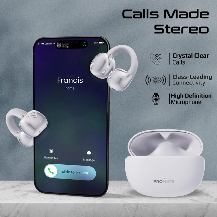 ایرپاد بلوتوثی با طراحی Open-Ear مدل Autrefo E70 Pro رنگ سفید